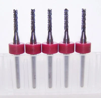 (5) 2.00mm (.0787") DIAMOND CUT CARBIDE ROUTER BURRS, FT Kyocera 2100.0787.315