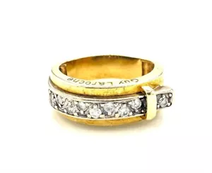 GUY LAROCHE - Bague or 18 carats 4,98 g et diamants 0,36 carat - Picture 1 of 6