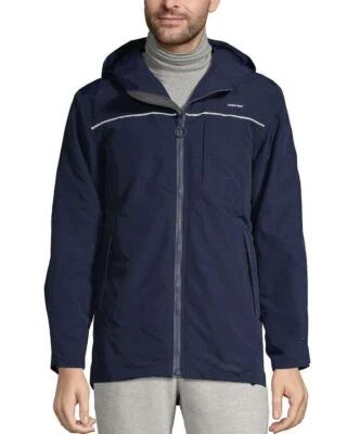 LANDS' END Men's M Radiant Navy Squall Hooded Jacket NWT $165 - Image 1 of 4