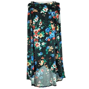 NEW Apt 9 Women Skirt Front Slit Tulip High Low Elastic Waist Flowers Size L - Picture 1 of 12