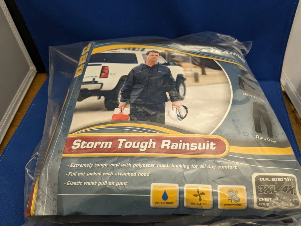 Stearns Storm Tough Rainsuit 3XL/4XL Chest Size-54"-60" Waist Size 48"-54" - Image 1 of 4