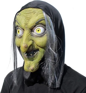 PartyHop alte Hexenmaske Halloween Grusel Horror Cosplay Kostüm Party Latex hässlich - Bild 1 von 3