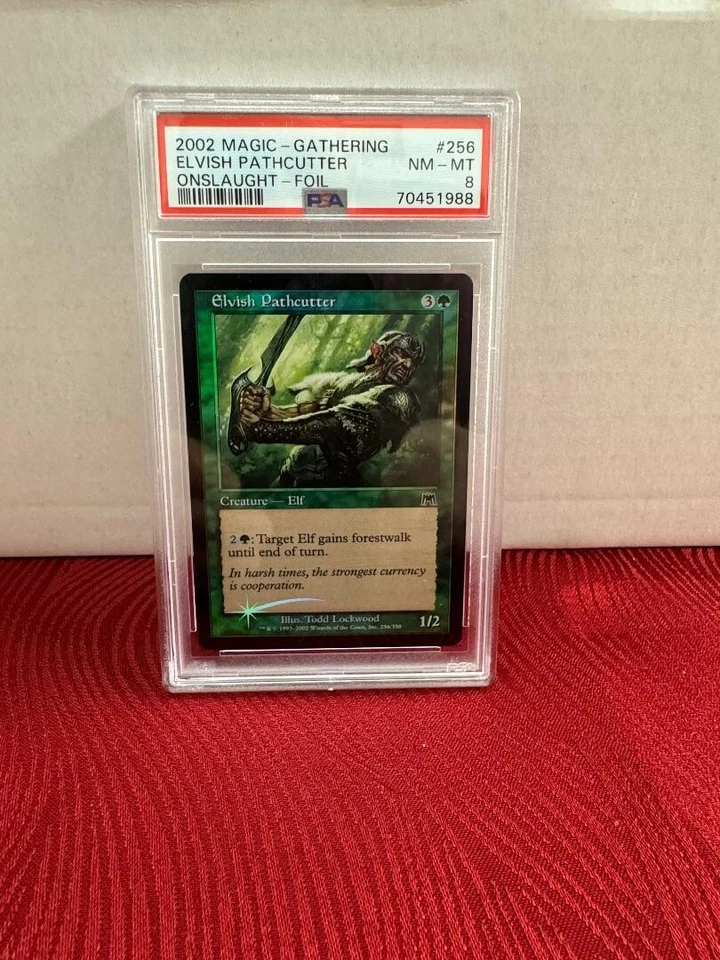 PSA 8 2002 MTG Onslaught Elvish Pathcutter Foil - Image 1 of 1