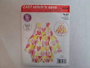 Stitch 'n Save Pattern - Toddlers' Top, Dress, Romper, Panties (1/2-4) M9342 UC - Picture 1 of 6