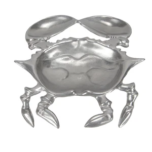 Wilton Armetale Giant Crab 13" Pewter Chip Dip Serving Tray EUC - Picture 1 of 8