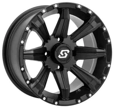 Sedona Black Sparx 14x7 Rim 4/156 4+3 Polaris RZR S 800 09-14 - Image 1 of 4