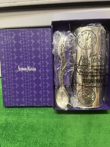 Neiman Marcus Silver Coffee Canister With Matching Spoon Brand New - Picture 1 of 9