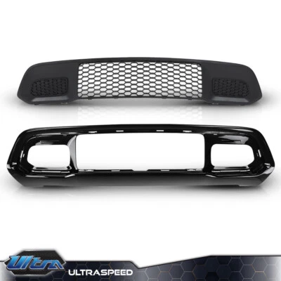 Front Lower Grille & Bumper Grill Bezel Fit For Jeep Grand Cherokee 2017-2022 - Image 1 of 4
