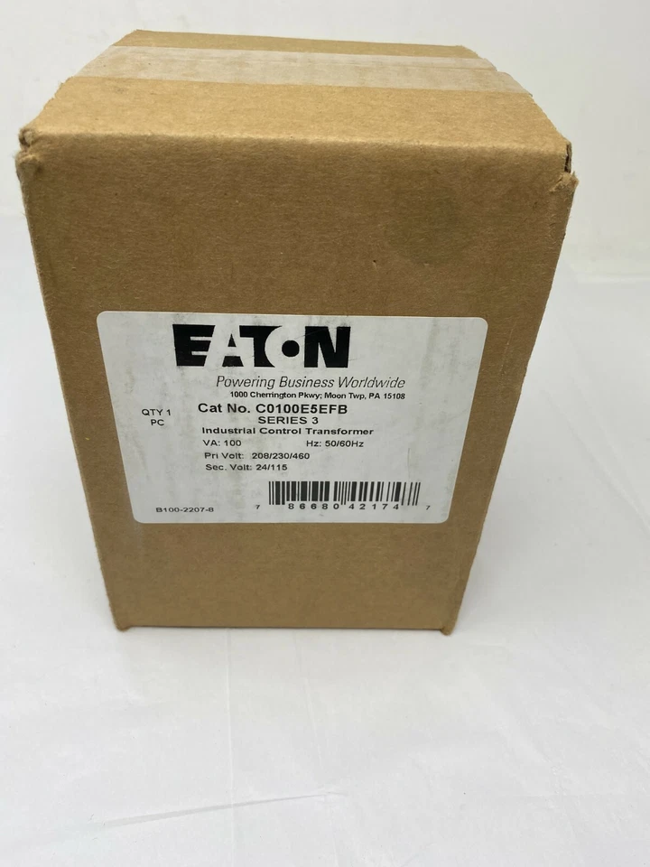 Cutler-Hammer Eaton C0100E5EFB Control Transformer 100VA P-208/230/460V S-24/115 - Image 1 of 4
