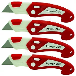4-Pack Folding Utility Knife Box Cutter, Quick Change Blade with Lock Blade - Picture 1 of 7