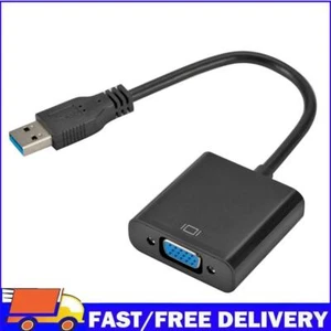 USB 3.0 to VGA Video Display Adapter 1080P Multi-Display Converter (Black) - Afbeelding 1 van 12
