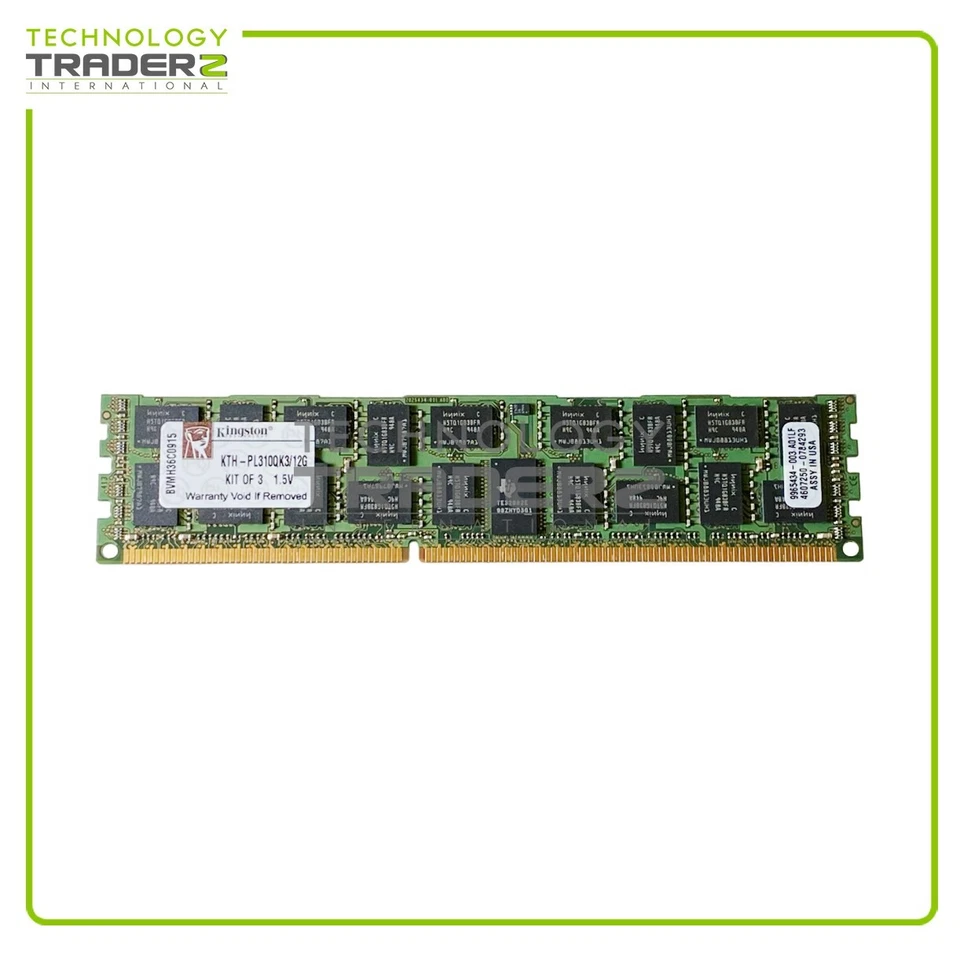 Kth-pl310qk3/12g Kingston 12GB (3x 4GB) PC3-8500 DDR3-1066MHz 4Rx8 Speicher Set - Bild 1 von 1