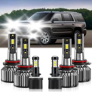 For GMC Yukon 2001-2004 LED Headlight Kit High Low Beam Fog Light Bulb 26000LM - Foto 1 di 11