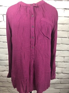 Free People Bluse Oberteil Damen Größe S lila Langarm halb geknöpft - Bild 1 von 6