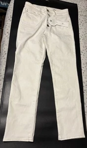 AG Adriano Goldschmied The Isabelle Button-Up high-rise straight Crop Jeans 26 - Picture 1 of 2