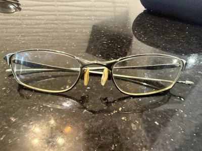 Oakley Straight Line 4 Eyeglasses Black Chrome 52-20 – For Parts/Repair - Image 1 of 4