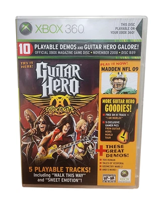 Guitar Hero Aerosmith Xbox 360 Video Game Playable Demos - Image 1 of 4