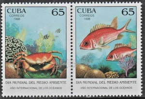 (21) SOUTH AMERICA - 1998 YEAR OF THE OCEAN - CRABS, FISH. SCOTT 3930a. MNH - Picture 1 of 1