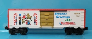 B08: Lionel O Gauge 1991 Christmas Boxcar No. 6-19913 Season's Greetings - Picture 1 of 4
