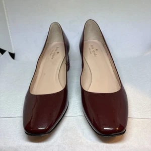 Kate Spade New York Block Heel Pumps Patent Women’s 8.5 Made In Italy - Picture 1 of 4