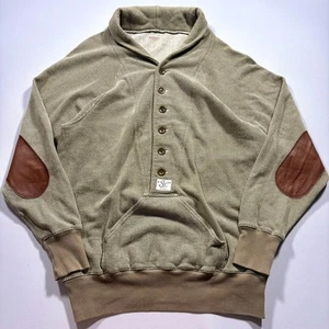 KAPITAL Baumwolle Schalkragen Sweat Shirt Pullover Ellenbogenaufnäher hervorragender Zustand - Bild 1 von 10