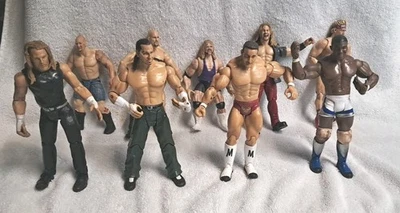 Vtg WWE Action Figures Lot Of 9 Jakks Pacific - Image 1 of 4