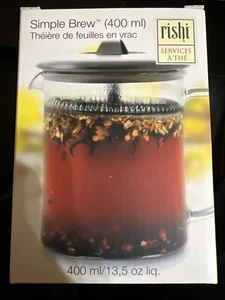 Rishi Simple Brew™, Borosilicate Glass Teapot, 13.5 fl oz (400 ml) New In Box - Picture 1 of 2