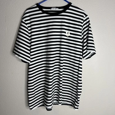 Camisa Marimekko Kioski Mujer Tasaraita Rayas XL Informal Negra Blanca Flor Usada en Excelente Condición Foto 1 de 4