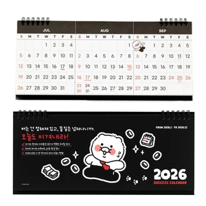 Kakao Friends Life is Hard 2026 Table Desktop Calendar Cute 3 Monthly Planner - Picture 1 of 8