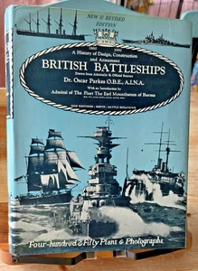British Battleships Oscar Parkes 450 Plans & Photos HB Revised Edition 1970 HMS - Picture 1 of 24
