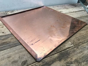 Sheet Copper 16 5/8" x 16 5/8" Coppersmith stored scrap shinny copper (C) - Picture 1 of 7