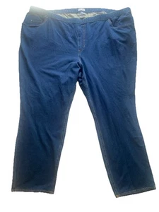 Blue CATHERINES KNIT JEAN PULL-ON w/Five Pockets Plus Size 5X NWOT - Picture 1 of 3