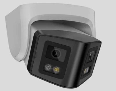 Brand OEM 4K 8MP IP POE Dual Lens Camera ColorVu 180° Panoramic 2 Way Auido - Image 1 of 4