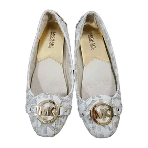 Michael Kors FULTON MOC Shoes Slip On Shoes Size 7 Vanilla Logo - Picture 1 of 12