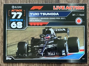 Yuki Tsunoda #181 AlphaTauri - 2022 Topps Turbo Attax Formula 1 F1 Card - CLEAN - Picture 1 of 2