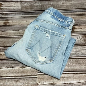MOTHER The Tomcat High Waisted Distressed Straight Leg Jeans Women's Size 26 - Picture 1 of 9