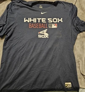 Nike Chicago White Sox Throwback Logo Dri Fit Shirt XL - Picture 1 of 3