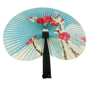 Vintage Kirschblüte faltbarer Papier Handfächer japanisch asiatisch 10 Zoll - Bild 1 von 3