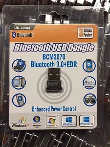 Bluetooth USB 3.0 Mini Dongle + EDR for PC Windows  XP Vista 7 8 10 Excellent  - Picture 1 of 3