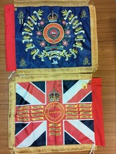 The King's Regiment (Liverpool) 2nd Bn miniature Regimental/King's Colours flags