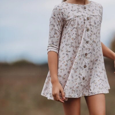 Túnica Infantil Omi Jo Bien Vestida Lobo Vintage Floral Rosa Talla 6 años Nueva con Etiquetas Foto 1 de 4