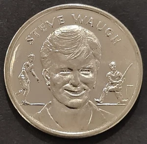 1990/1991 AUSTRALIAN CRICKET ‘CLASHES FOR THE ASHES’ STEVE WAUGH COLLECTOR COIN - Picture 1 of 2