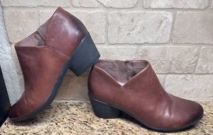 Dansko Womens 40 Raina Chestnut Brown Burnished Nubuck Leather Ankle Booties 9.5 - Picture 1 of 11
