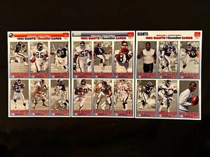 *QTY 2 1993 GameDay McDonald's Card Complete Set Sheets A,B,C Phil Simms, Taylor - Picture 1 of 7