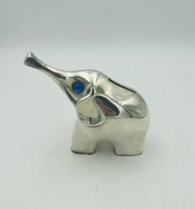 Vintage Jorgen Hoffman Denmark for George Jensen ELEPHANT COIN BANK Silver Plate - Bild 1 von 12