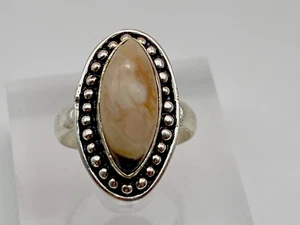 Sterling Silver 925 Ring Dendrite Opal 5.03g Size O1/2 - Picture 1 of 7