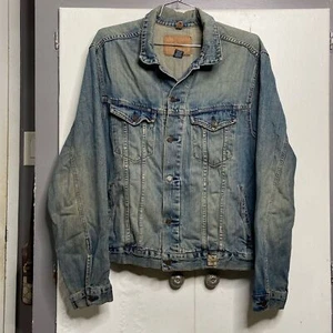 abercrombie & fitch herren denim trucker jacke xl vintage distressed faded - Bild 1 von 6