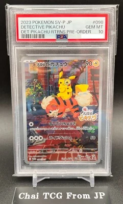 PSA 10 Pokemon Card Detective Pikachu 098/SV-P Nintendo Switch Promo Japanese - Image 1 of 4