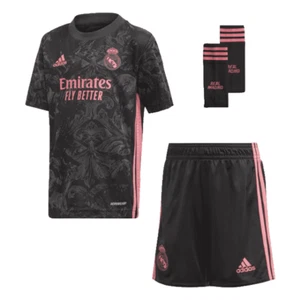 Adidas Real Madrid FQ7478 Niño 2-3 Años 3ª Equipación Negra Rosa Oficial 3PZ - Foto 1 di 8