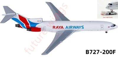 1:400 AeroClassics AC411335 Raya Airways B727-200F 9M-TGH+Free Tractor - Image 1 of 4